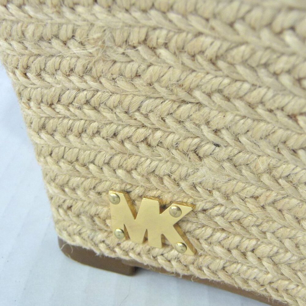 MICHAEL KORS LEATHER ESPADRILLE WEDGE 8.5 - Picture 6 of 14